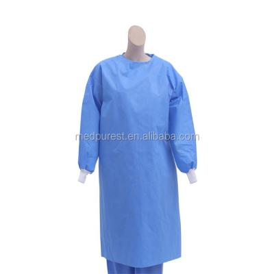 China Clinic Factory Direct 45g SMS Disposable Reinforced Surgical Gown for sale