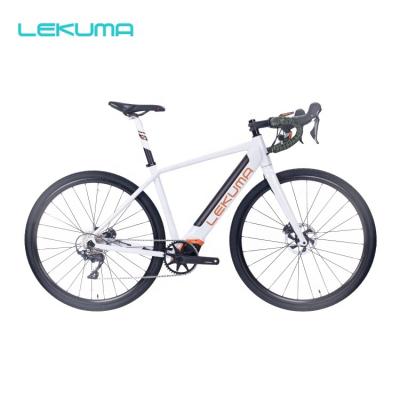 China High performance aluminum alloy 700C mid motor frame 36v 250w gravel style road ebike for sale