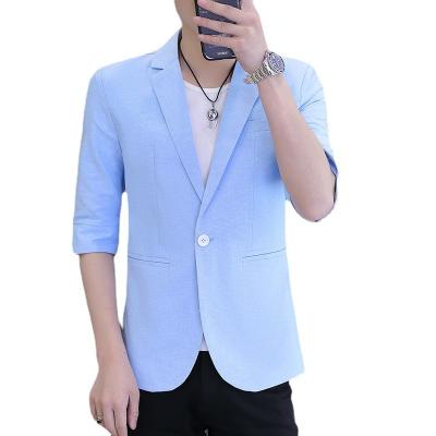 China Anti-Wrinkle Mens Suit Casual Notched Jacket Lapel One Button Sports Coat Blazer for sale