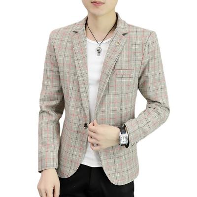 China Anti-Wrinkle Mens Long Sleeves Lapel Collar Sport Coat Slim Fit Blazer for sale