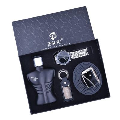 China Fashion Selling Quality Watch Strap Key Chain Perfume Luxury Men'S Business Gift Set for sale