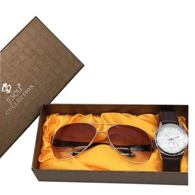 China Factory Direct Set boxed fashion Men's quartz watch multi-card wallet fashion glasses set men's gifts for sale