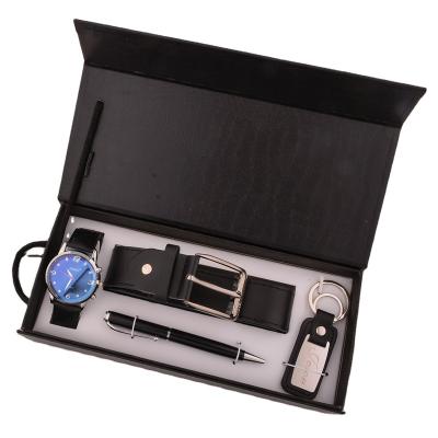 China Men's gift set exquisite packaging Watch pen set foreign trade hot selling belt key chain for sale