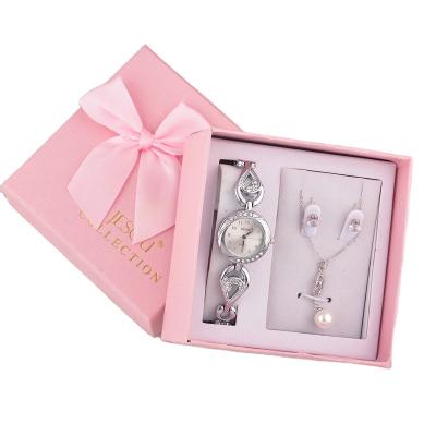 China Fashionable Luxury Decorative 3-Piece Set Of Earrings Watch Items Lady'S Chain Gift Set for sale