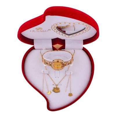 China 2020 New Simple Women Watch Necklace Earrings Wedding Souvenir Gift Set for sale