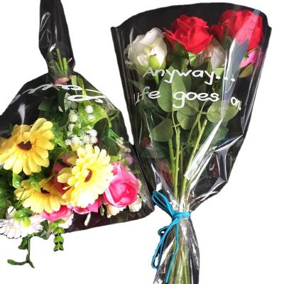 China Hot Sale Yiwu Conos Para Flores Waterproof Clear Flower Wrapping Bag Transparent Fresh Flower Wrapping Sleeves for sale