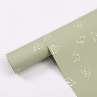 China Hot Selling Florist Supplies Waterproof Floral Bouquet Love Lovers Wrap Flower Waterproof Paper for sale