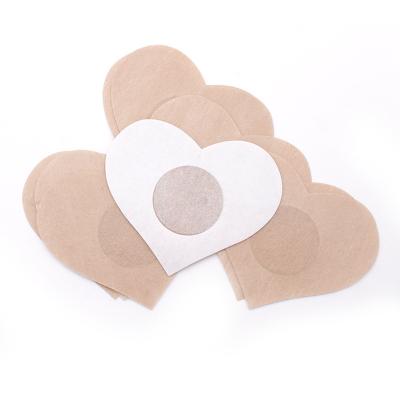 China Custom Sexy Heart Shape Invisible Beauty Pies Adhesive Nipple Cover Sexy Invisible Ultra Thin Nipple Cover for sale