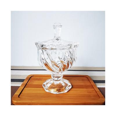 China Professional Unique Design Appearance Freshness Preservation Making Glass Candy Jar With Lid for sale