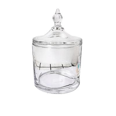 China High freshness keeping quality and good price food jar with lid glass candy canister for sale for sale