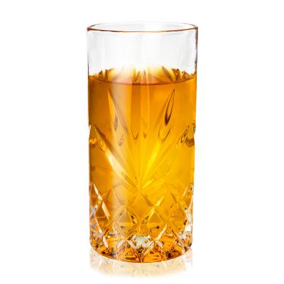 China Glass Drinking Glasses Tall Juice Beer Water Tequila Cocktail Wine Glasses Cups Ball Bottom Clear Sensitive High Heavy Base Pattern for sale