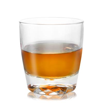 China Football Pattern Rock Glass Wine Tumbler Wine Tumbler Transparent Clear Thick Bottom Glasses For Bourbon Whiskey Cocktails Rum Vodka for sale