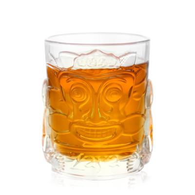 China Factory Wholesale Premium Clear Transparent Face Crystal Wine Whiskey Rock Glass Tumbler Glasses for sale