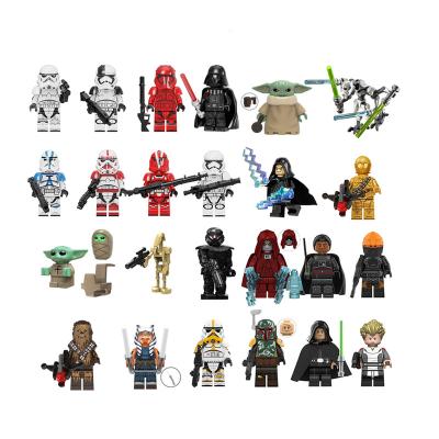 China Building Blocks Toy Mini Action Mandalorian Figure Wars Characters Movie Character Yoda Toys for sale