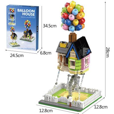 China Building Toy Animated Movie Floating Balloon House City DIY Assemble Toys For Kids Plastic Building Blocks Set for sale