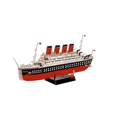 China DIY TOY 3D Wooden Puzzle Titanic Assemble Wooden Models Kids Puzzle Toys for sale