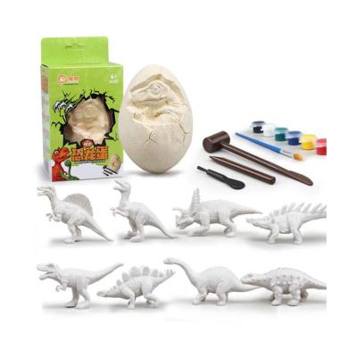 China Plaster and Plastic Excavate Tyrannosaurus Rex Painting Archaeological Boys Girls Birthday Gift Dinosaur Fossil Toys for sale