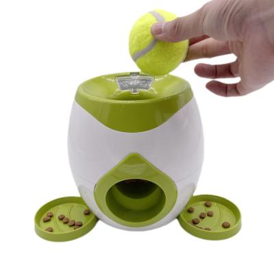 China New Automatic Pet Toy Feeders Tennis Food Pet Rewards Machine Training Smart Feeder For Dog for sale