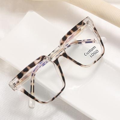 China 400 Protection 100% Light Eyewear Blue 2023 Designer New Ladies Vintage Luxury Optical Eyewear Squares Anti UV 82096 for sale