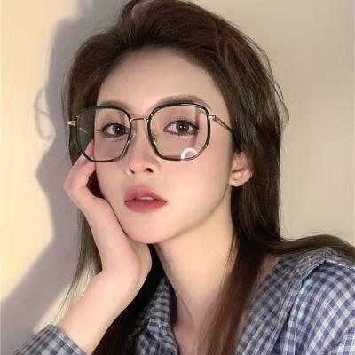 China Fashionable wholesale cheap custom eyeglasses plain leopard vintage designer eyewear price frame glasses adult oversized square frame for sale