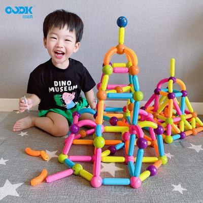 China OUDK Eco-friendly Material Toys Early Educational Magnetic Stick Childhood Toys Magnet Intellectual Sheet Building Blocks Set For Children for sale