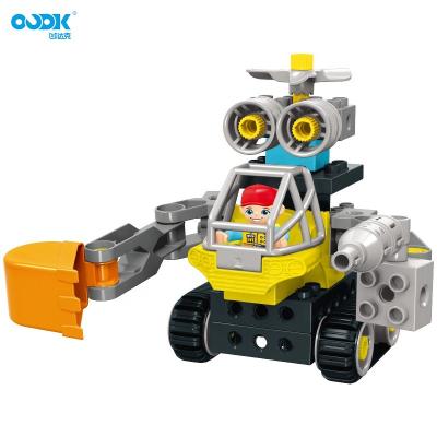 China OUDK Eco-friendly Material Toys Detachable Science Educational Robot Building Block Changeable Toys For Kids Legoing Engineering Vehicle Car for sale