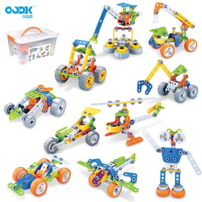 China OUDK eco-friendly material toys hot selling plastic kids toys 167pcs hobbyists disassemble building block smart tool for kids for sale