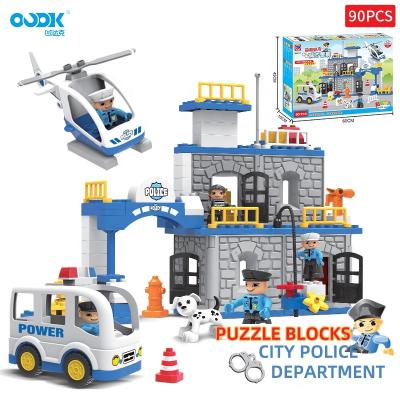 China OUDK Eco-Friendly Material Toys Wholesale High Quality Building Block City Police Station Blocks Creative Toys Bricks Educational Toys For Children for sale