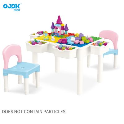 China OUDK Eco-friendly Material Toys Table Multifunctional Study Block Kids Base Plate Large Particle Building Block Factory Supply for sale