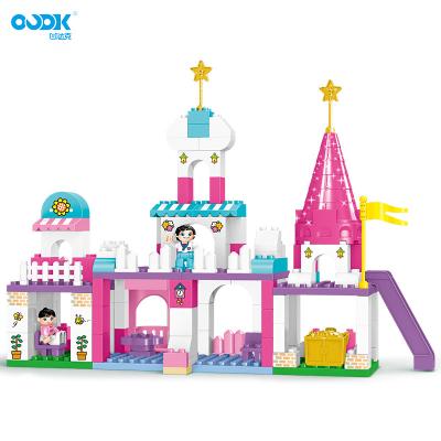 China OUDK Eco-friendly Material Kids Toys Building Block Dream Castle Big House Fantasy Scene Play Block Toys For Girls Christmas Gift for sale