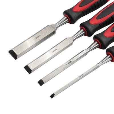 China 4Pcs Woodturning Woodworking Chisel Tools Wood Carving Chisel For Carving Wood for sale