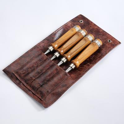 China 4pcs Woodworking Manual Hand Chisel Tool Kit Wood Carving Woodworking Carving Chisel Tools for sale