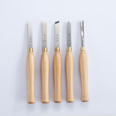 China Professional Custom Tool Kit External Rotation Wood Chisel Kit Carving Chisels Woodworking 5pcs Tool Hand Engraving Tools for sale