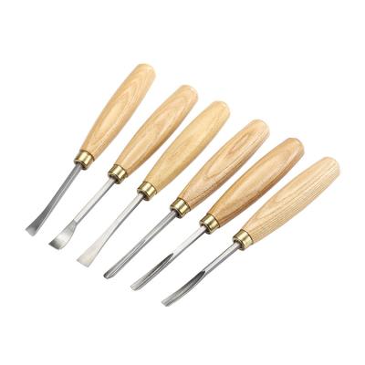 China Custom Durable Woodworking Timbering Wood Working Carving Tools 6Pc Carving Chisel for sale