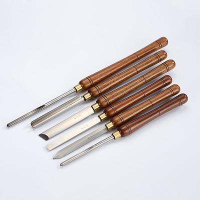 China External Turning Tool 6pcs Wood Working Carving Tools Chisel Set With Wood Handle for sale