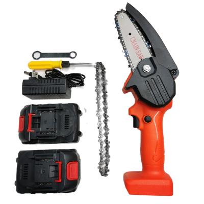 China Anti-Slip Handheld 4in Cordless Chainsaw, Battery Operated Chainsaw for Wood Cutting, Tree Branch Shears Pruning 2 Batteries 2 Chains for sale