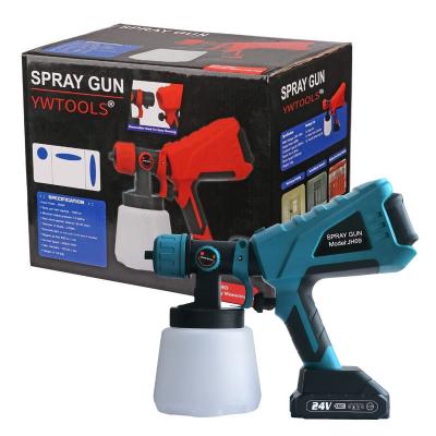 China Paint Spray Gun 600W 24V Power Spray Gun for Wood, Wall, Fence, Cabinets, Building Painting with Two Batteries for sale