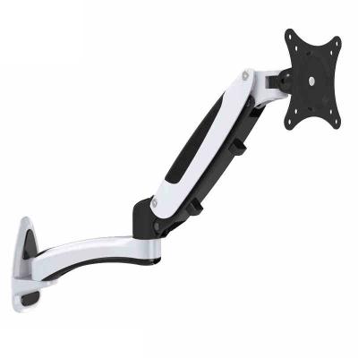 China White PC Aluminum Alloy LCD Monitor Arm Stock PC Monitor With Wall Mount for sale