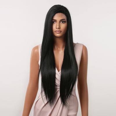 China Cheap And Beautiful Essential Body Wave Part T-Shaped Lace Front Big Space Fiber Synthetic High Temperature Heat Resistant Hair for sale