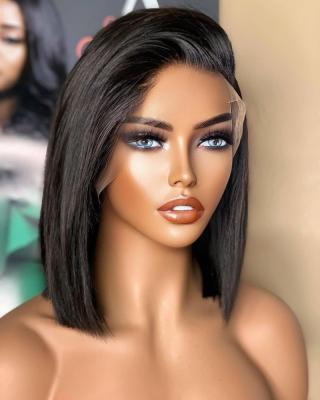 China Silky Straight Wave New Product Is Available On The Shelves For Free Sample 13x4 Straight Bob Lace Front Wig for sale