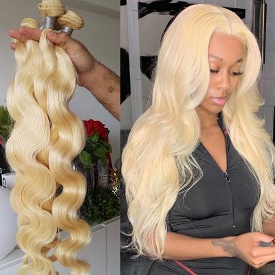 China Brazilian Body Wave 613 Honey Blonde 12A Braid Hair Loose Body Wavy Hair Wholesaler for sale