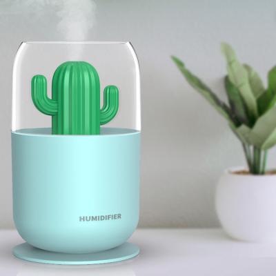 China 300ML Portable Household Cactus USB Mini Air Humidifier For Car Home Office for sale