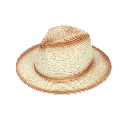 China Wholesale Custom Western Top Jazz Fedora Hats Outdoor Visor Cowboy Straw Image Hat for sale