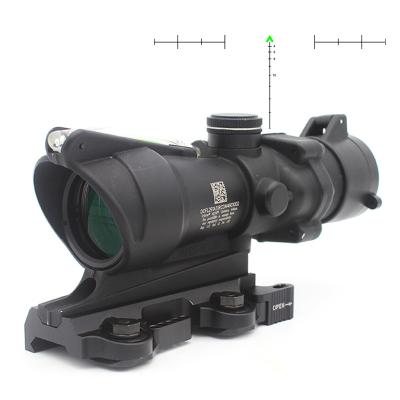 China Milsim Durable ACOG 4x32 TA31 Tactical Hunting Scope with QD Mount Fiber Optics Real Green Illuminated Chevron Reticle Sight Optics for sale