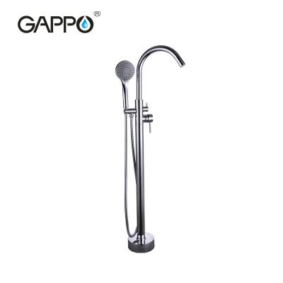 China Floor Stand Faucets GAPPO Tub Bathroom Taps Brass Mixer Tap Bath Mixer Sink Waterfall Faucet G3098 for sale