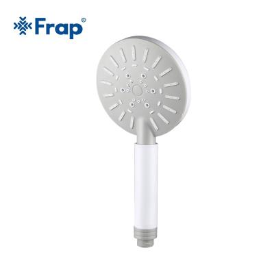 China With Frap Turnout Water Saving Four Fit Round White Plastic Hand Hold Bath Shower Bathroom Accessories F009 for sale