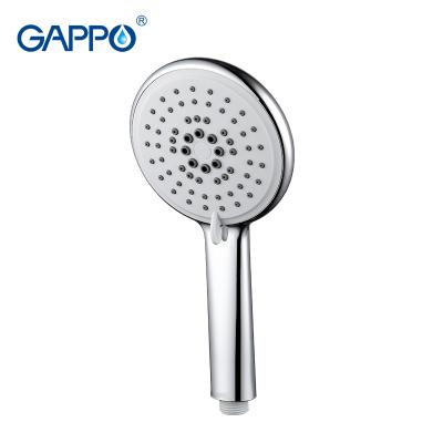 China With Frap Turnout Three Fit Round White ABS Plastic Hand Hold Shower Head Bath Shower Bathroom Accessories F007 for sale