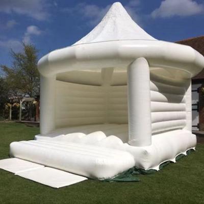 China Small Size PVC Kids Bounce House White Inflatable House Bouncer Jump Bounce Castle With Ball Pit for sale