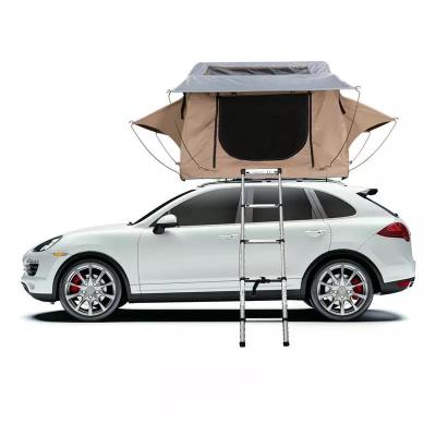 China Camouflage Game Canvas Tents 4X4 Top Rooftop Tent/Waterproof Soft Roof Shell Camping Folding Field For Four Person Car For Sale From China for sale