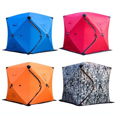 China Firstents Solid Cotton Rod Diameter 9.5mm Thick Warm Windproof Camping Outdoor Portable FRP Equipment Tent Pop Up Fish Shelter Cube Winter Ice Fishing Tent for sale